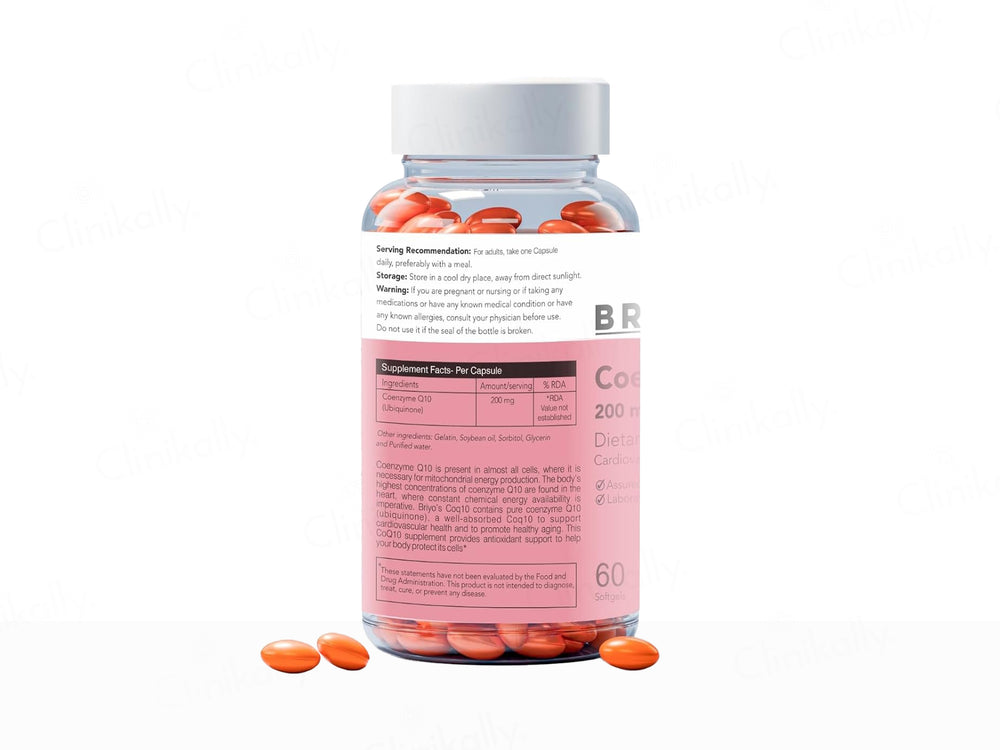 Briyo Coenzyme Q10 200 mg Dietary Supplement Capsule