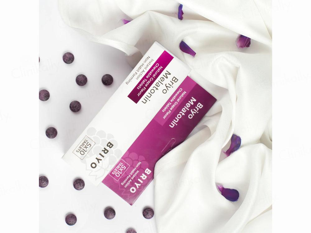 Briyo Melatonin 3 mg Chewable Tablet - Natural Grape Flavour