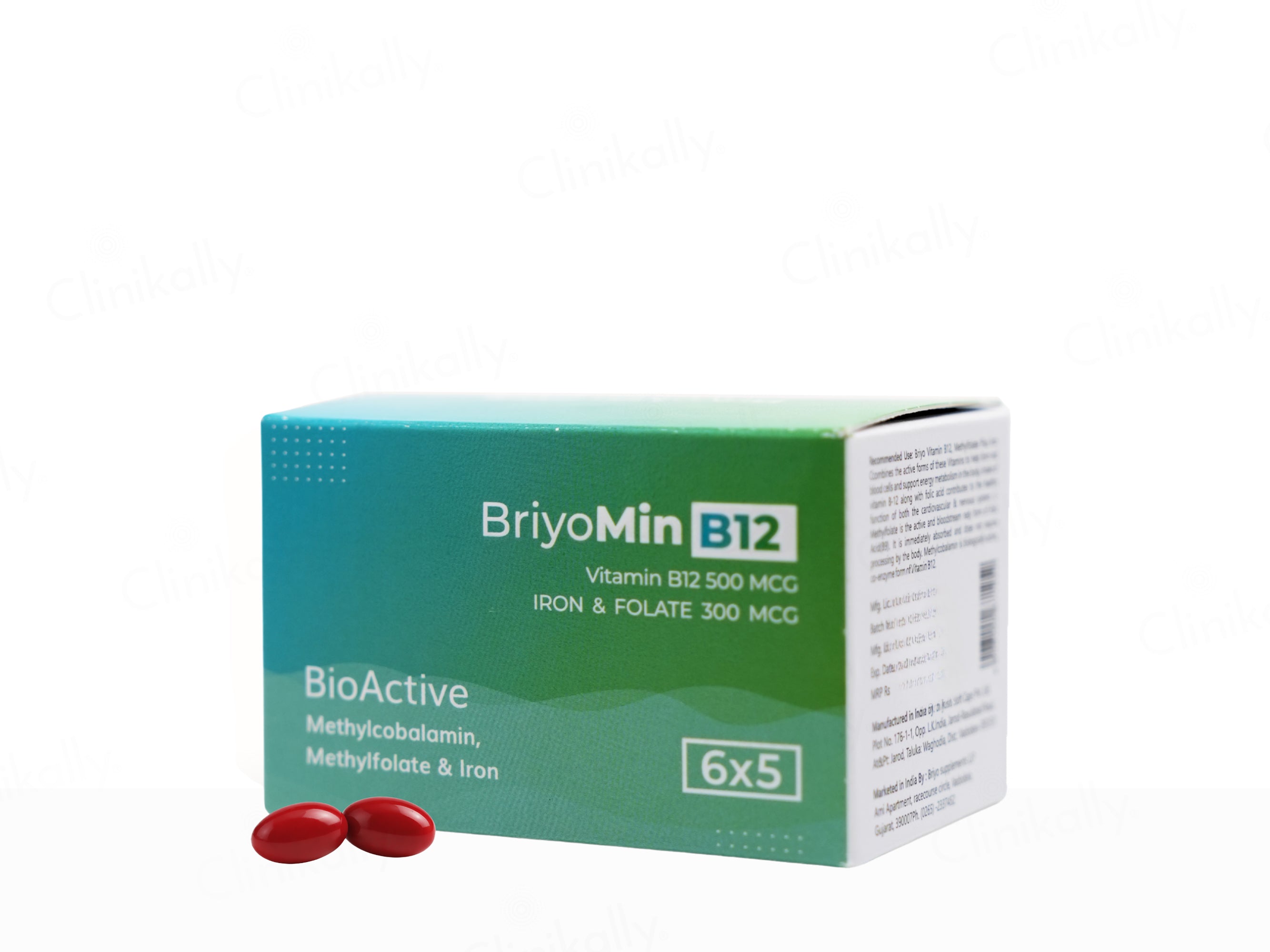 Briyo Min B12 Bio Active Vitamin B12 500 mcg Capsule