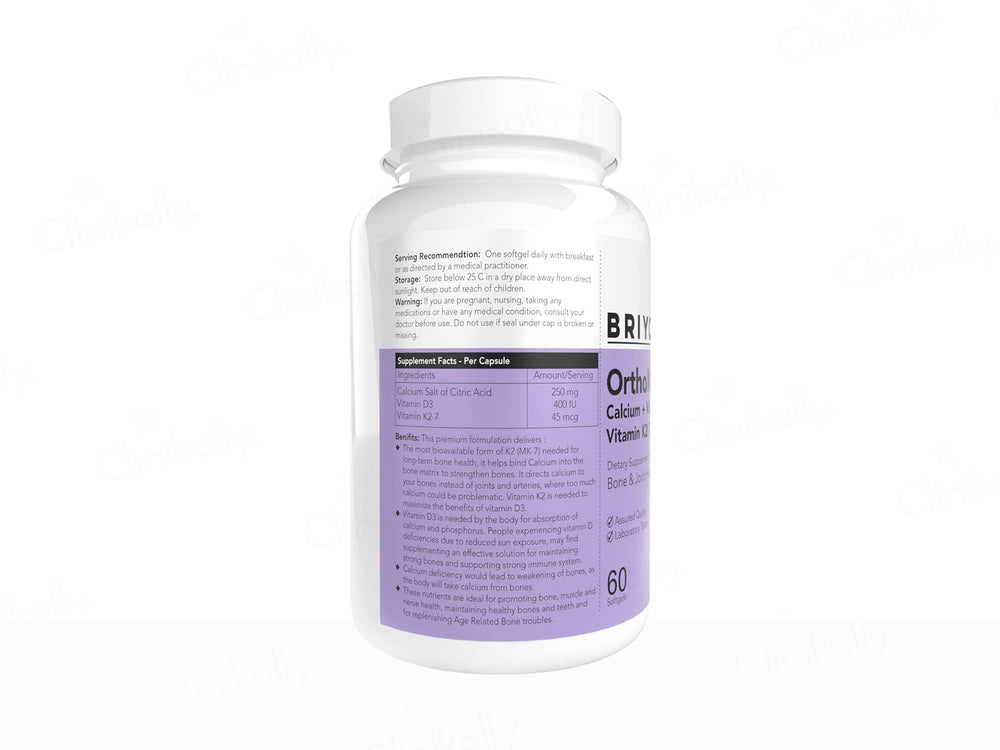 Briyo OrthoMax Dietary Supplement Softgel Capsule For Bone & Joint Health