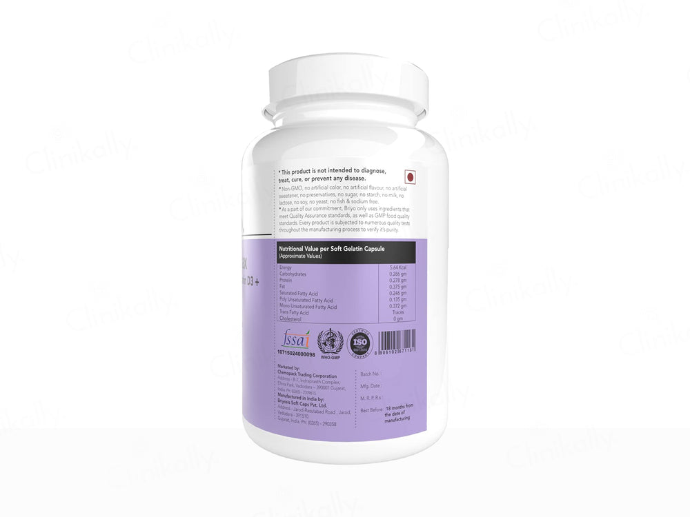 Briyo OrthoMax Dietary Supplement Softgel Capsule For Bone & Joint Health