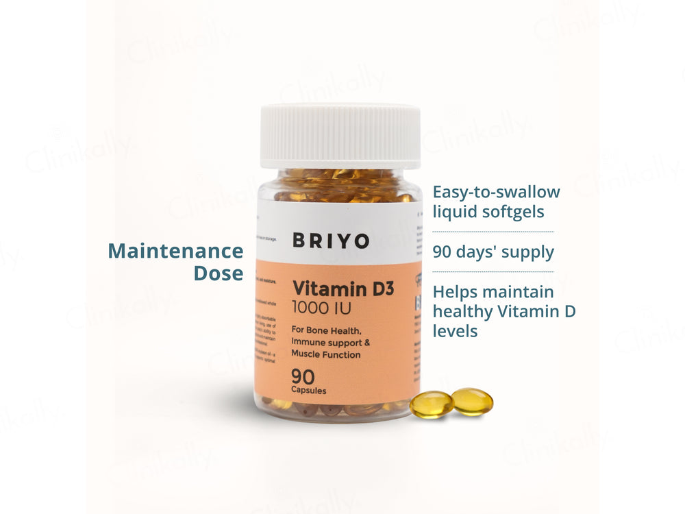 Briyo Vitamin D3 1000 IU Capsule