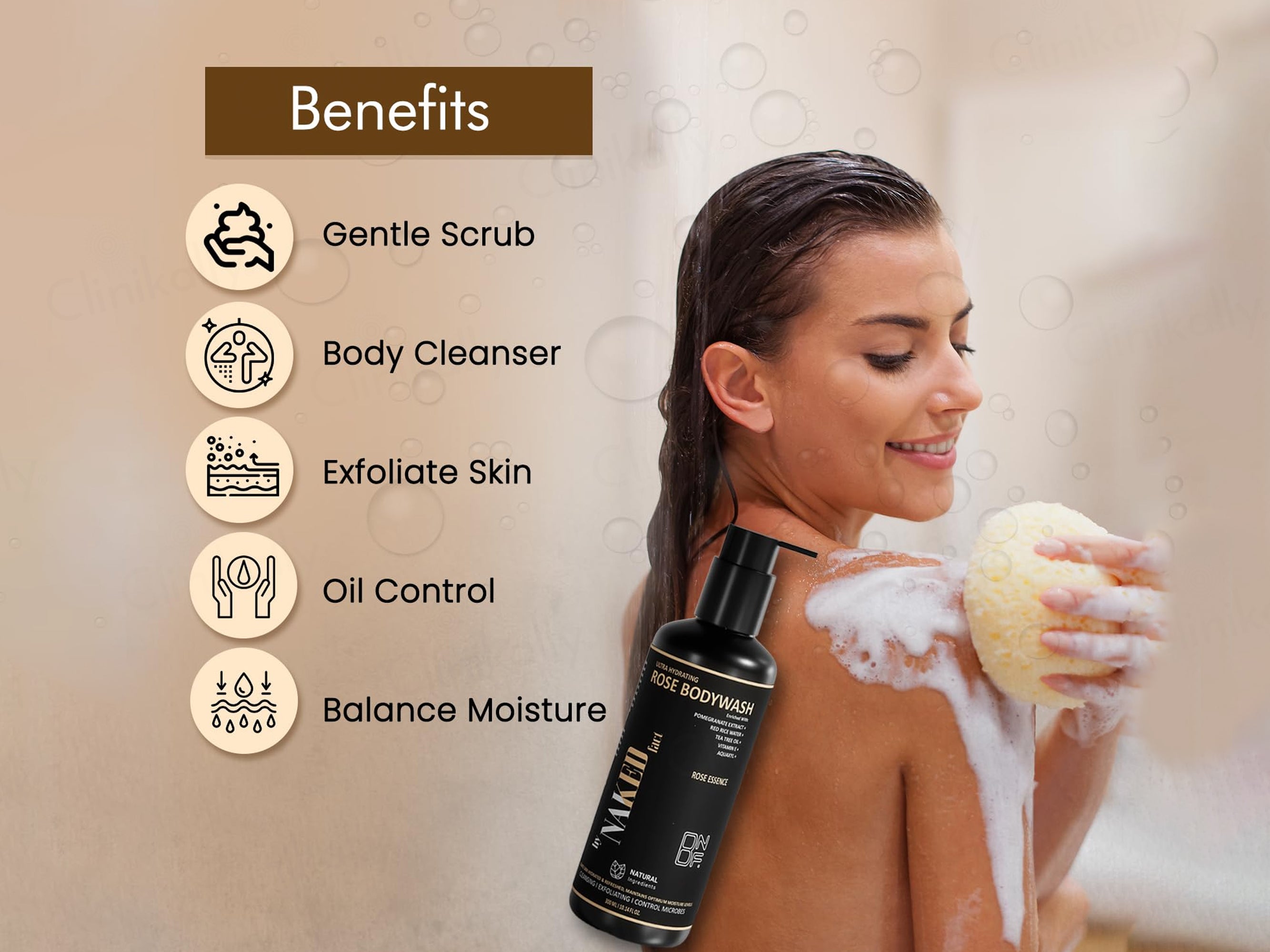 By Naked Fact Ultra Hydrating & Exfoliating Rose Bodywash