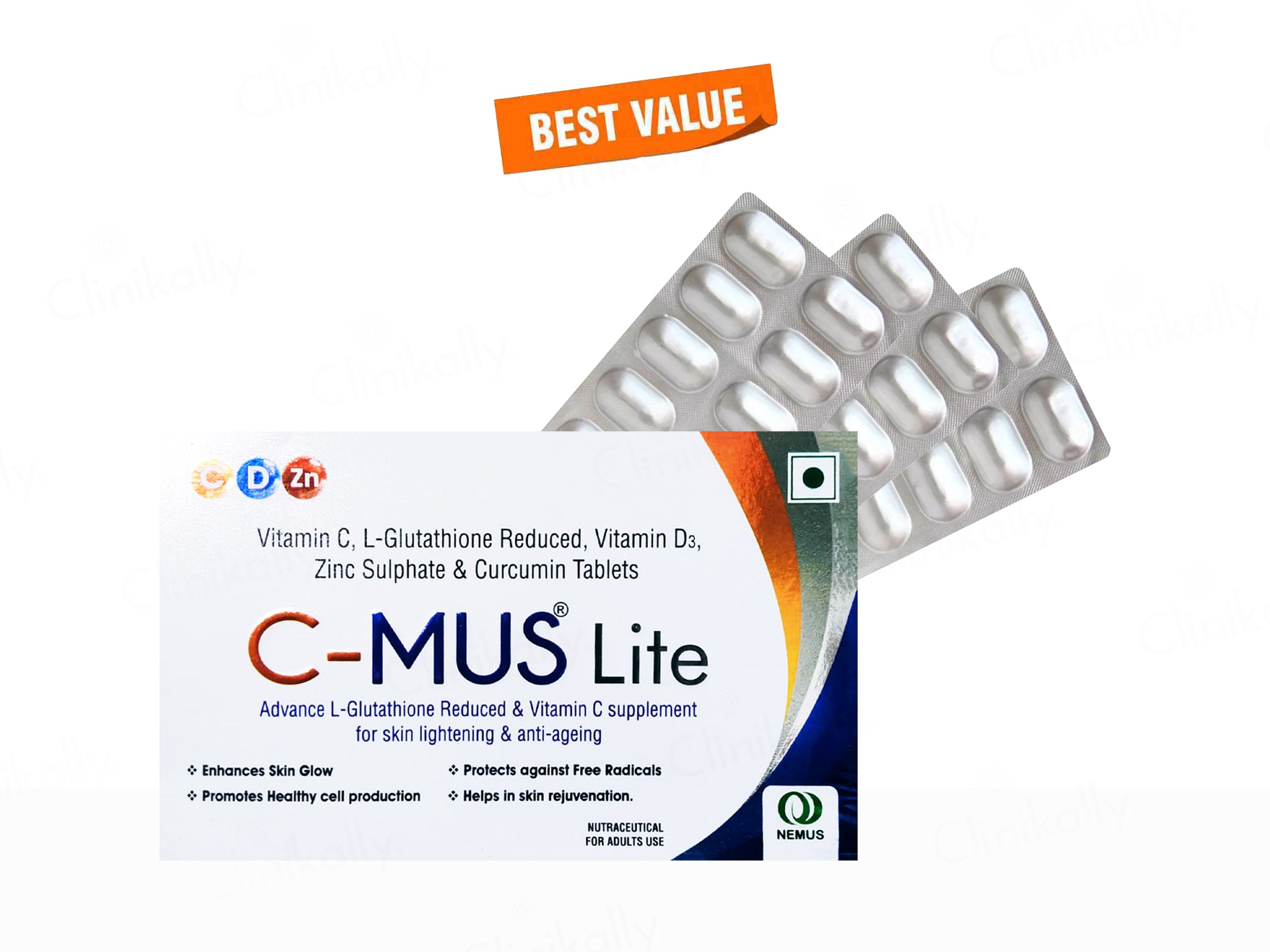 C-Mus Lite Advance Skin Lightening & Anti-Ageing Tablet