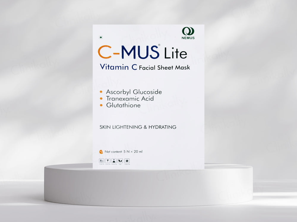 C-Mus Lite Vitamin C Skin Lightening & Hydrating Facial Sheet Mask