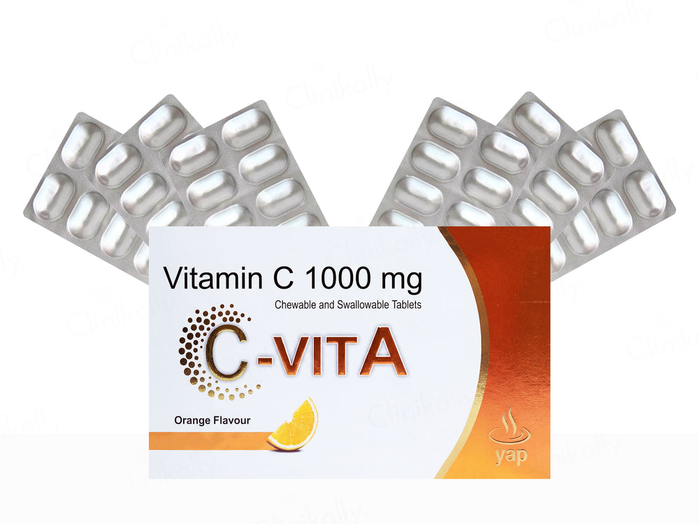 C-VitA Vitamin C 1000mg Chewable Tablet - Orange Flavour