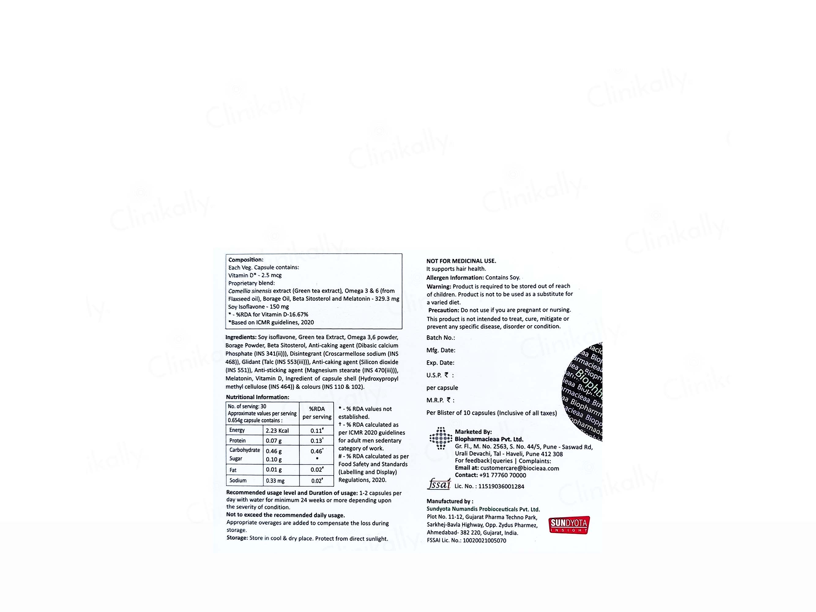 Ceratina Nutritional Hair Supplement Capsule