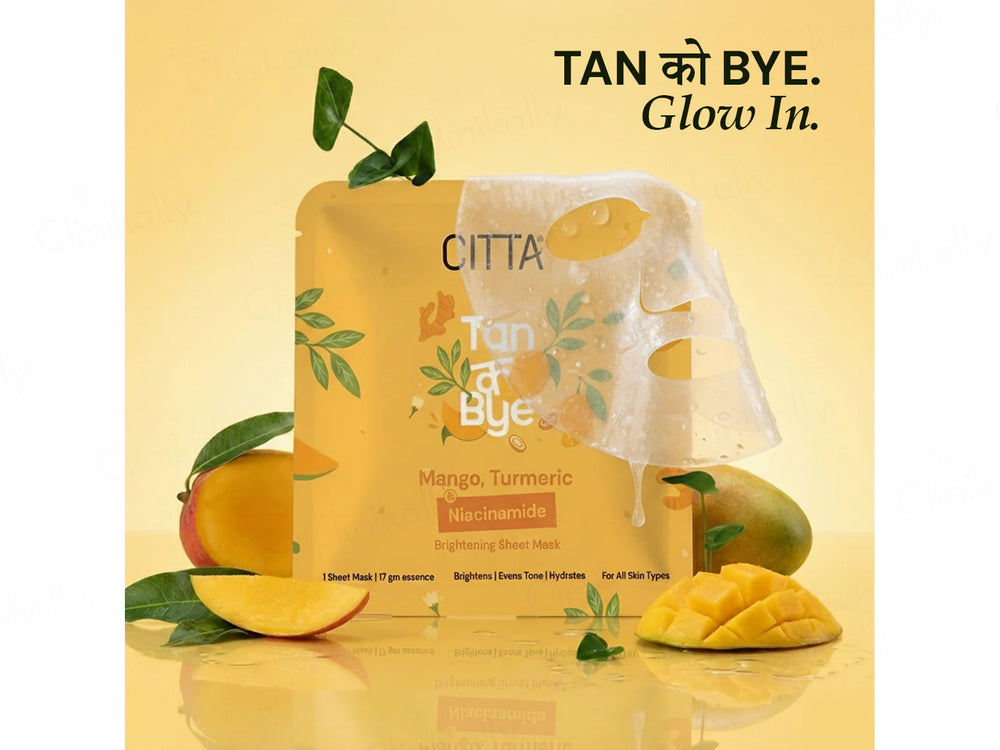 CITTA Tan Ko Bye Brightening Face Sheet Mask