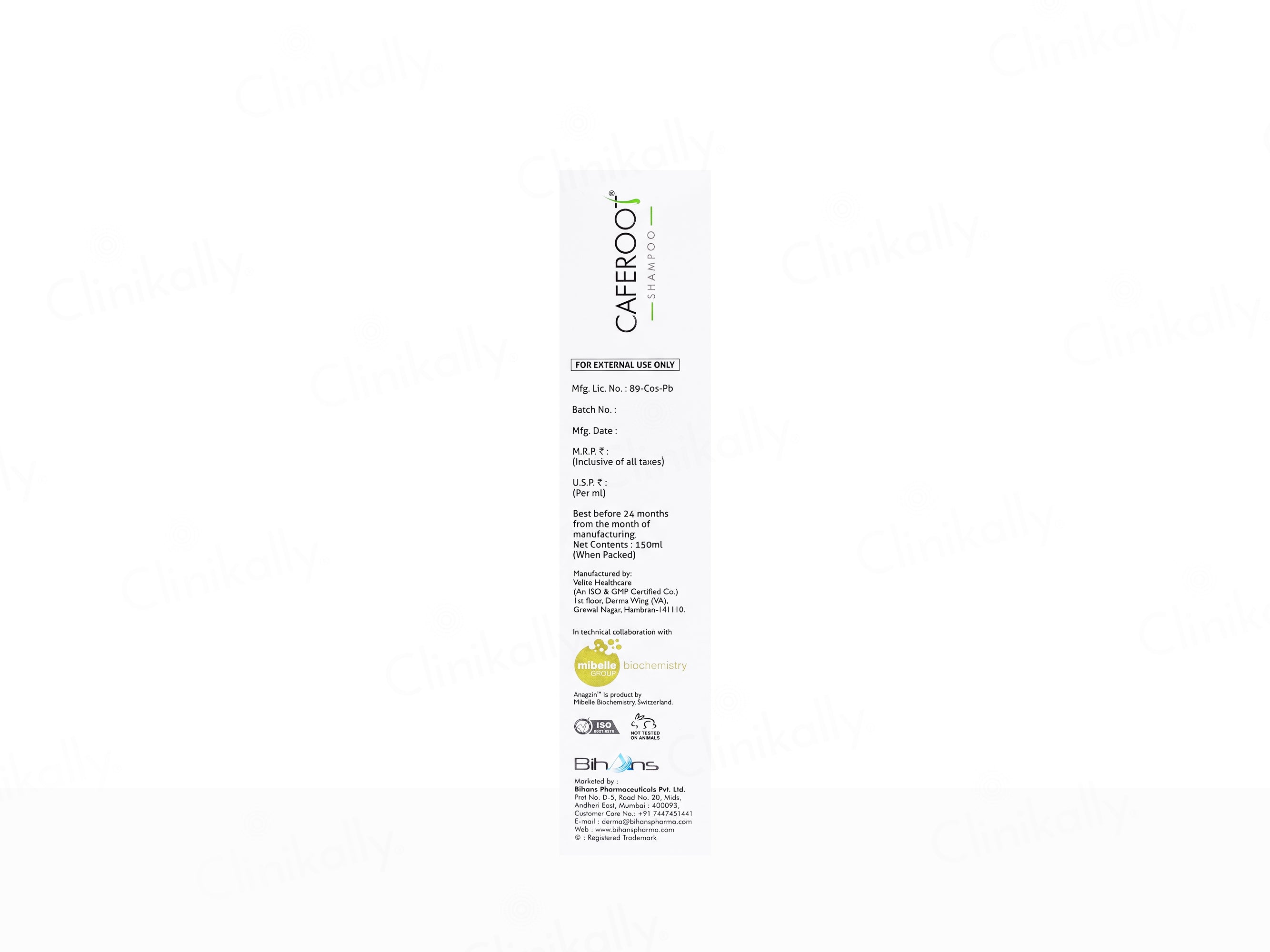 Caferoot Hair Revitalising Shampoo