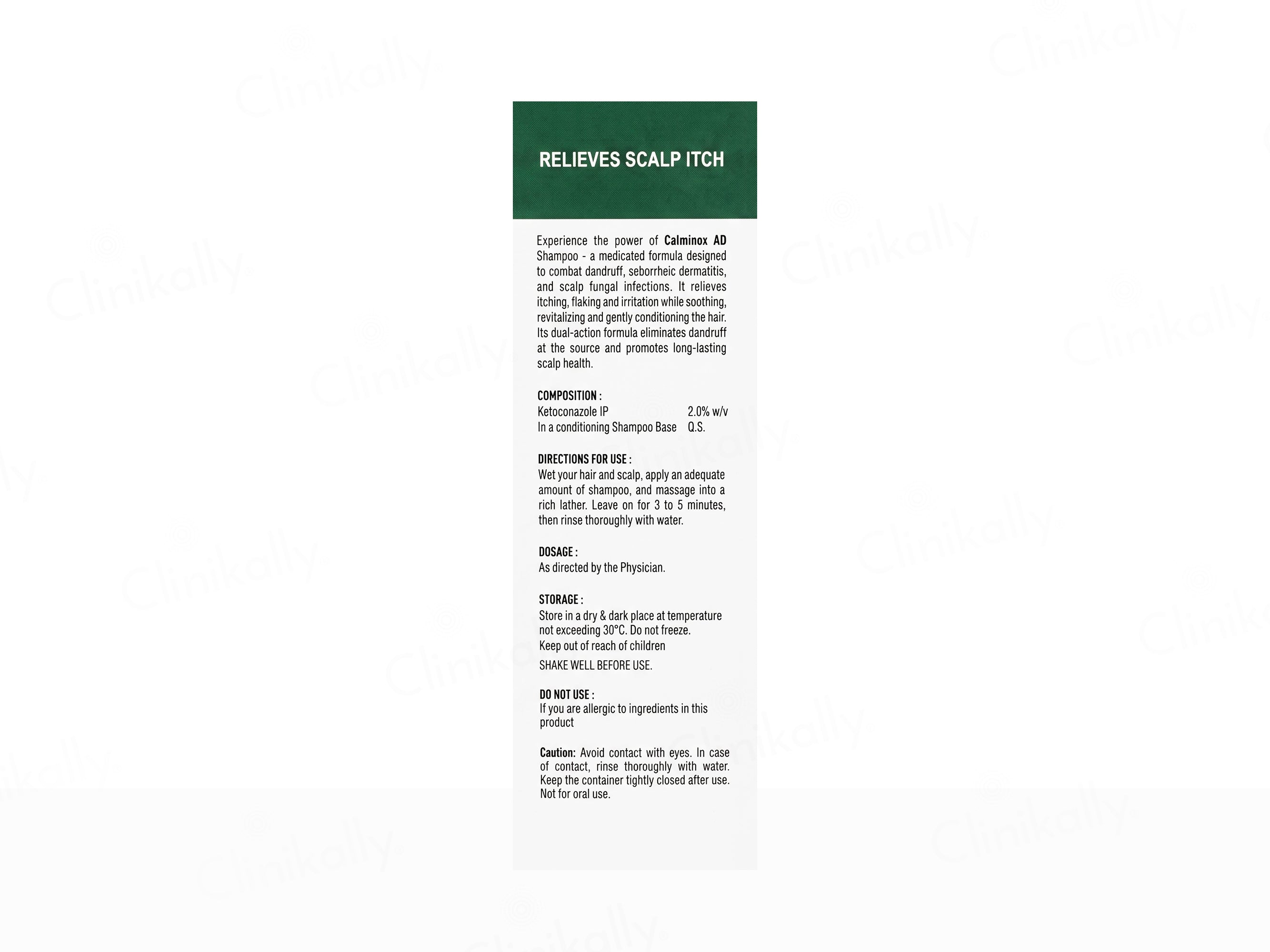 Calminox Anti Dandruff Shampoo