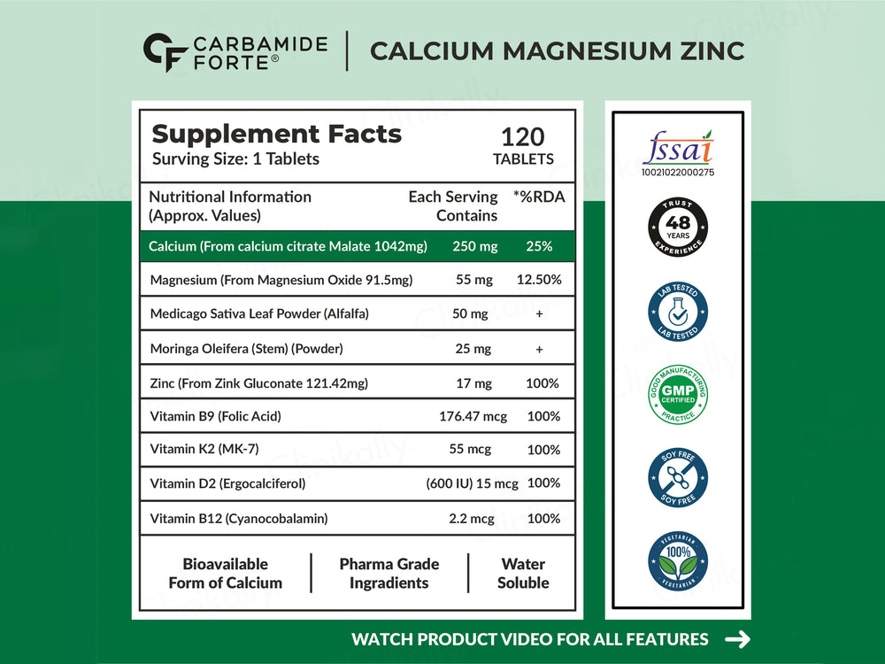 Carbamide Forte Calcium, Magnesium, Zinc+ Tablet