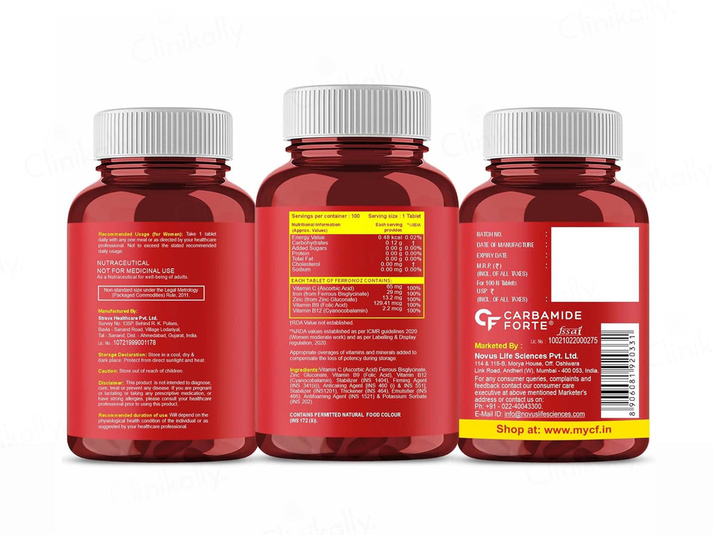 Carbamide Forte Chelated Iron+ Tablet For Women