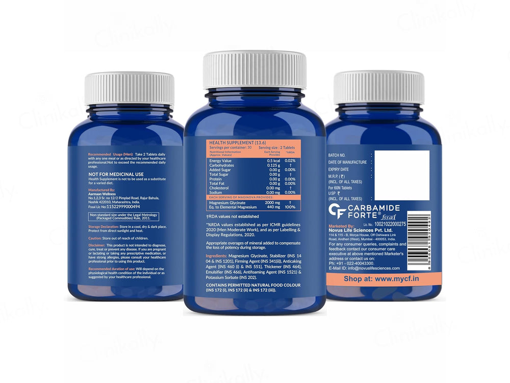 Carbamide Forte Chelated Magnesium Glycinate 2000mg Tablet