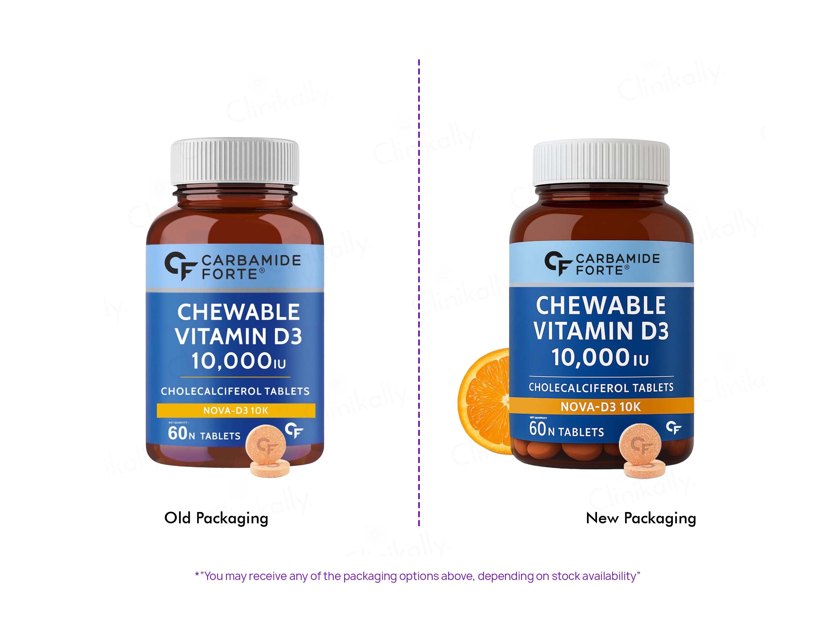 Carbamide Forte Chewable Vitamin D3 10000 IU Tablet