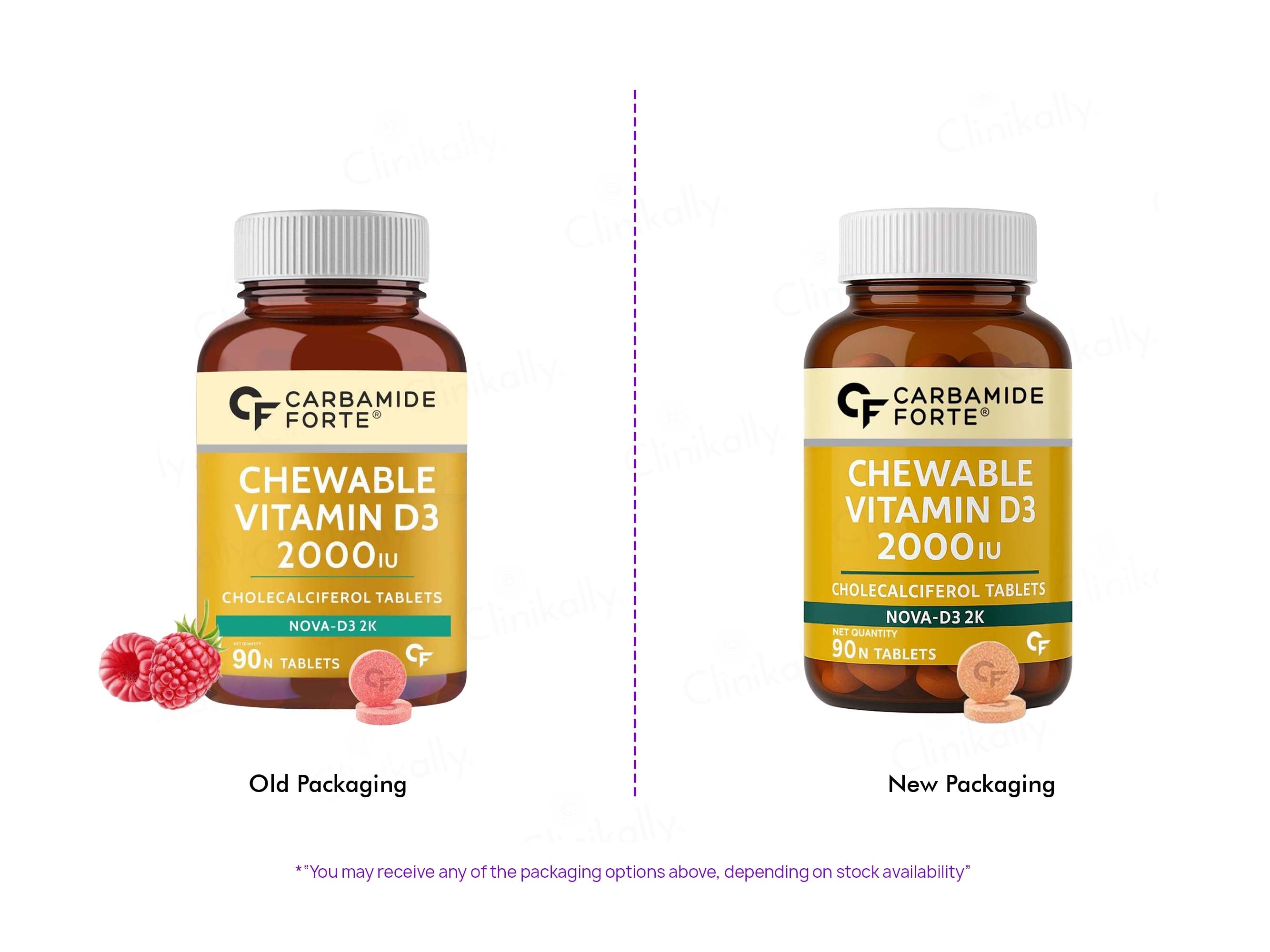 Carbamide Forte Chewable Vitamin D3 2000 IU Tablet