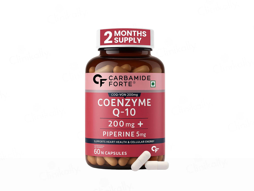 Carbamide Forte Coenzyme Q10 200mg + Piperine 5mg Capsule