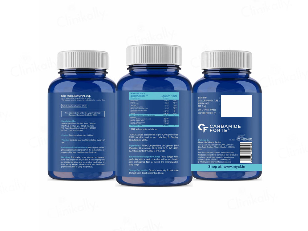 Carbamide Forte Cold Pressed Flaxseed Oil 1000mg Capsule