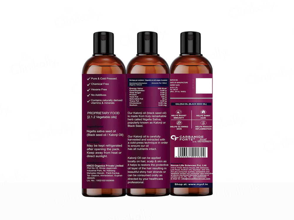 Carbamide Forte Cold Pressed Kalonji Oil For Hair Growth & Skin