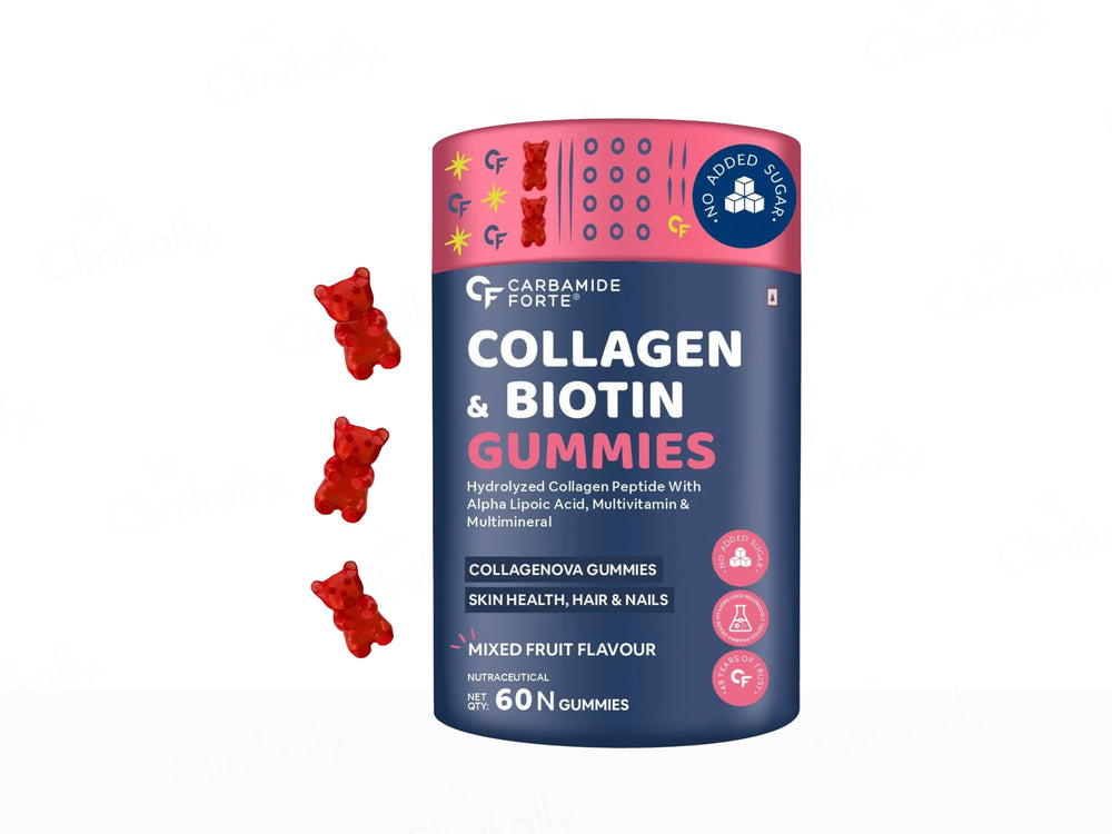 Carbamide Forte Collagen & Biotin Nutraceutical Gummies - Mixed Fruit Flavour