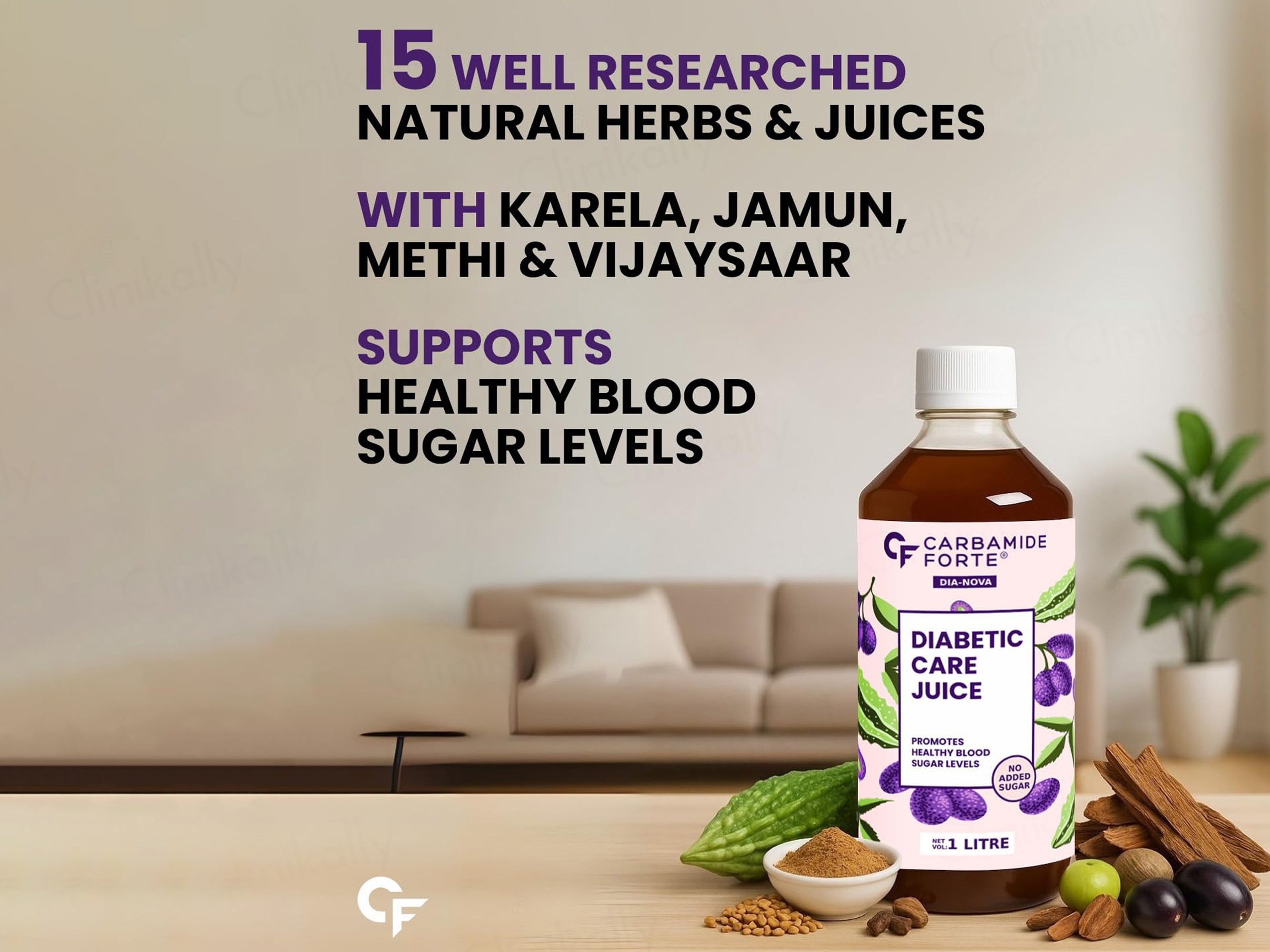 Carbamide Forte Diabetic Care Sugar Free Juice For Healthy Blood Sugar Levels