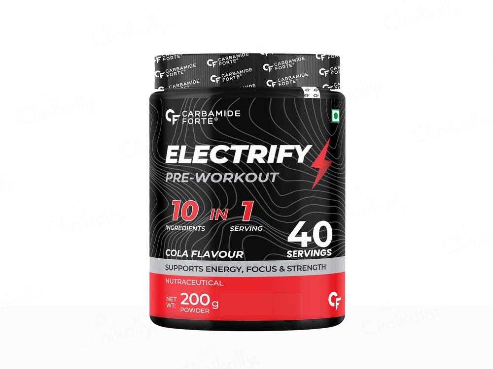 Carbamide Forte Electrify 10 In 1 Pre-Workout Nutraceutical Powder - Cola Flavour