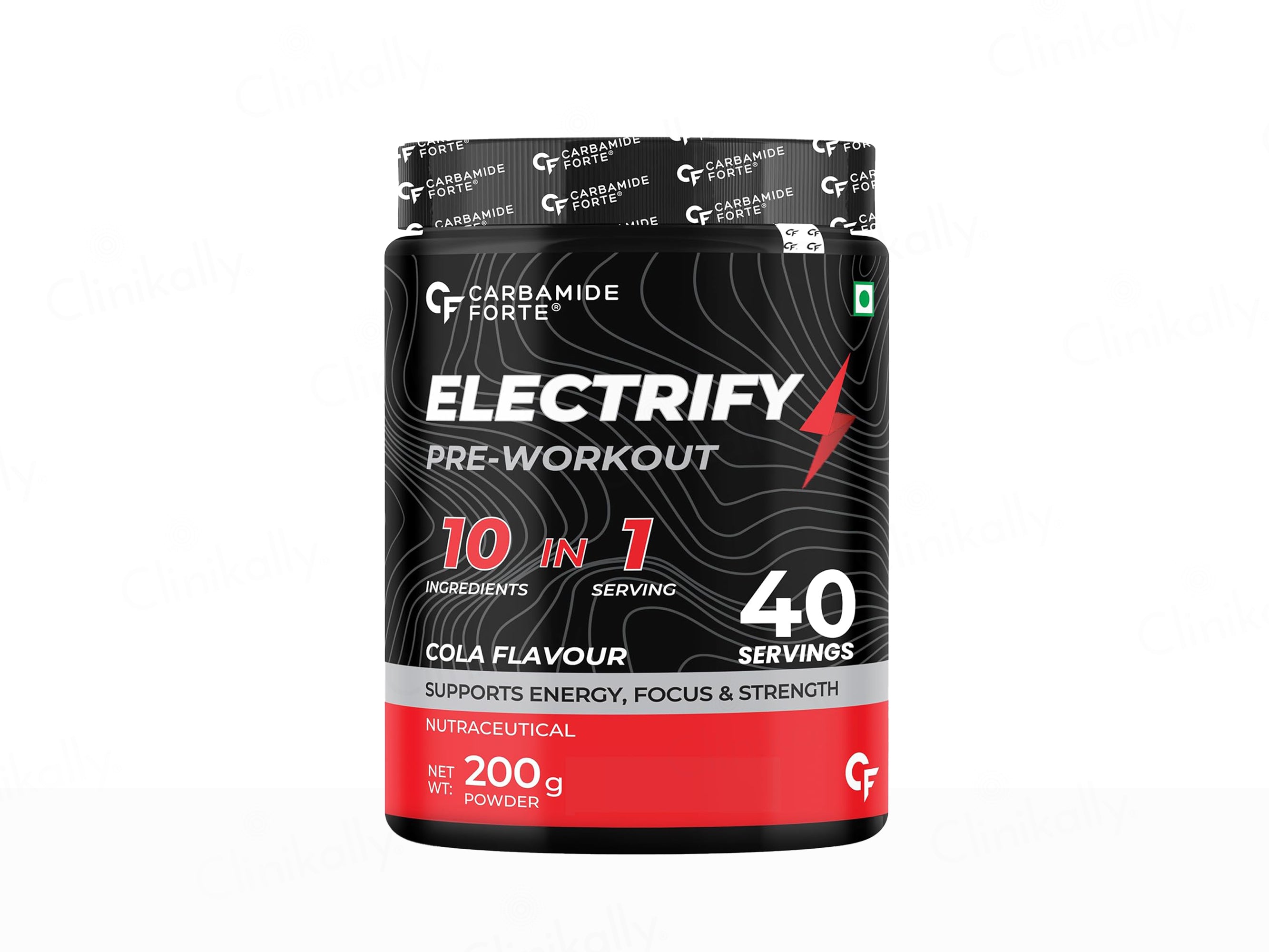 Carbamide Forte Electrify 10 In 1 Pre-Workout Nutraceutical Powder - Cola Flavour