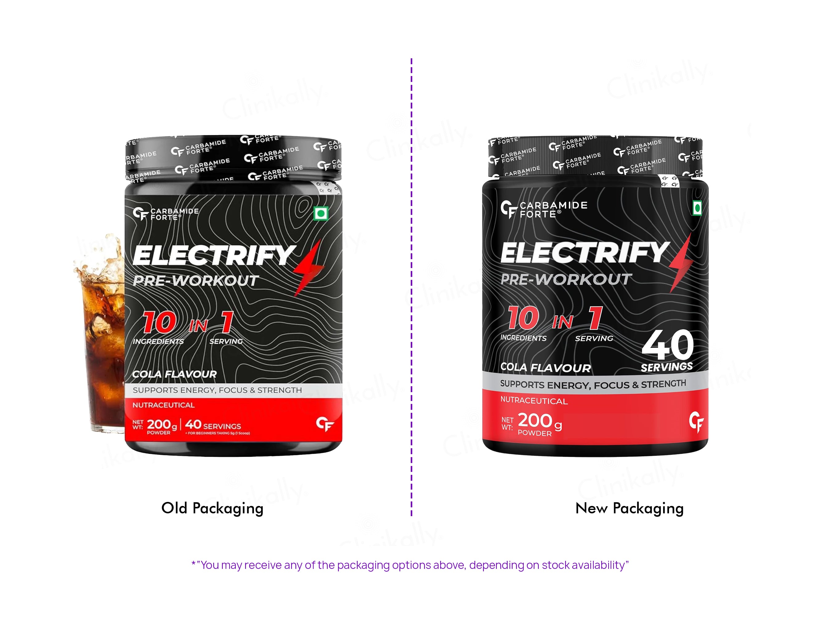 Carbamide Forte Electrify 10 In 1 Pre-Workout Nutraceutical Powder - Cola Flavour