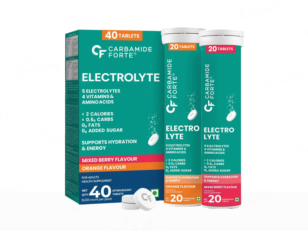 Carbamide Forte Electrolyte Effervescent Tablet - Mixed Berry & Orange Flavour