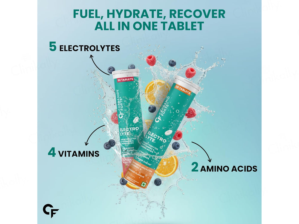 Carbamide Forte Electrolyte Effervescent Tablet - Mixed Berry & Orange Flavour