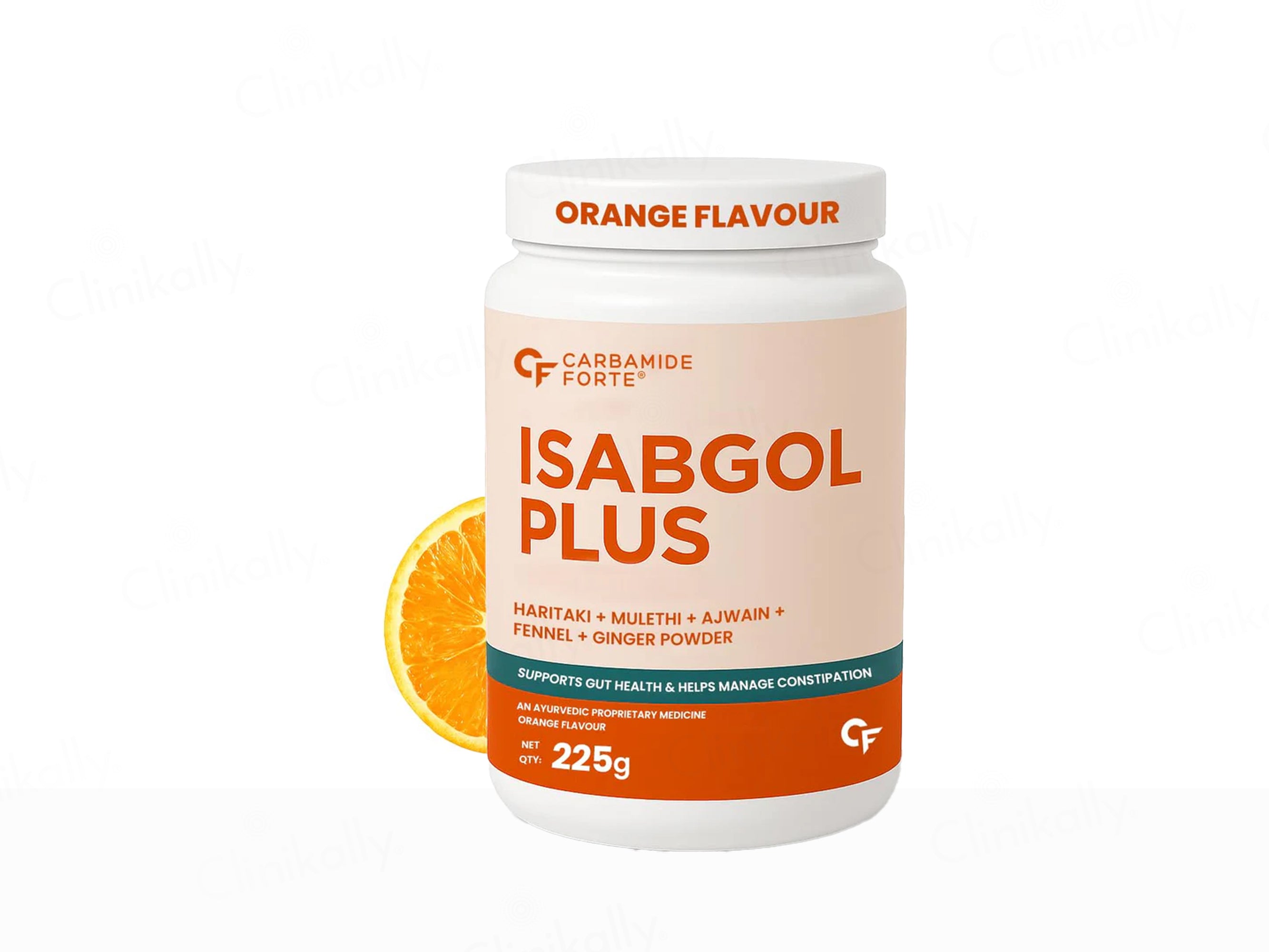 Carbamide Forte Isabgol Plus Powder - Orange Flavour