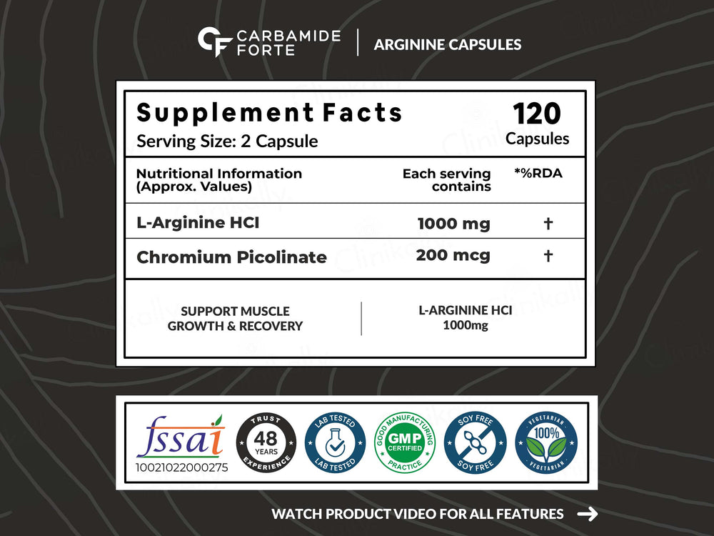 Carbamide Forte L-Arginine 1000mg Capsule