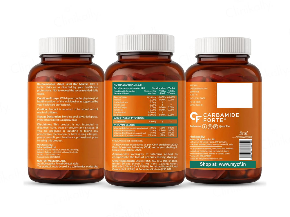 Carbamide Forte L-Theanine 200mg + Vitamin Blend Tablet