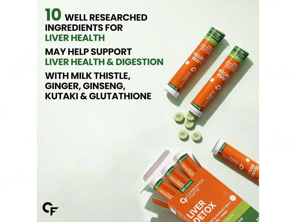 Carbamide Forte Liver Detox Effervescent Tablet - Green Mango Flavour