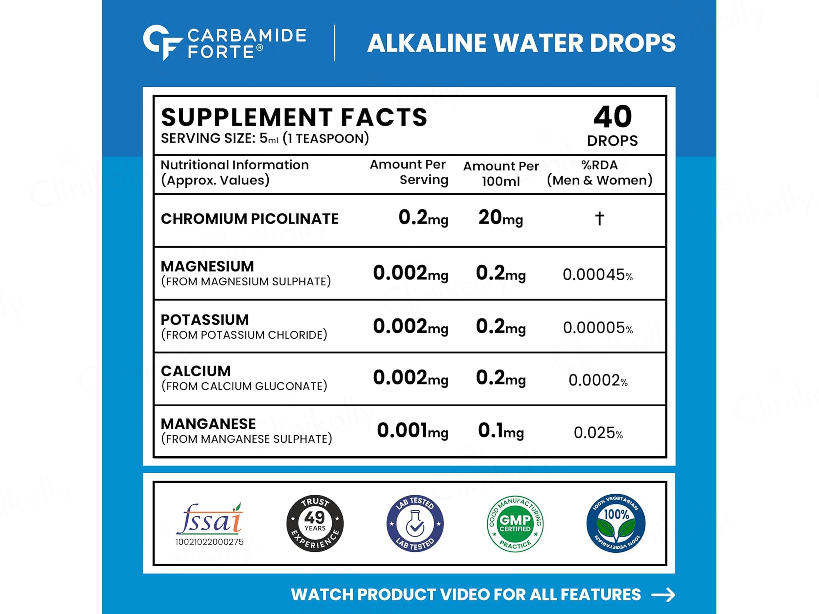 Carbamide Forte Make Your Own Alkaline Water Drops