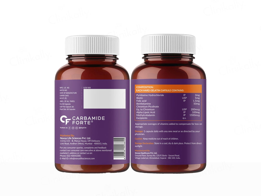 Carbamide Forte Methylcobalamin + Biotin + Alpha Lipoic Acid + Folic Acid Tablet