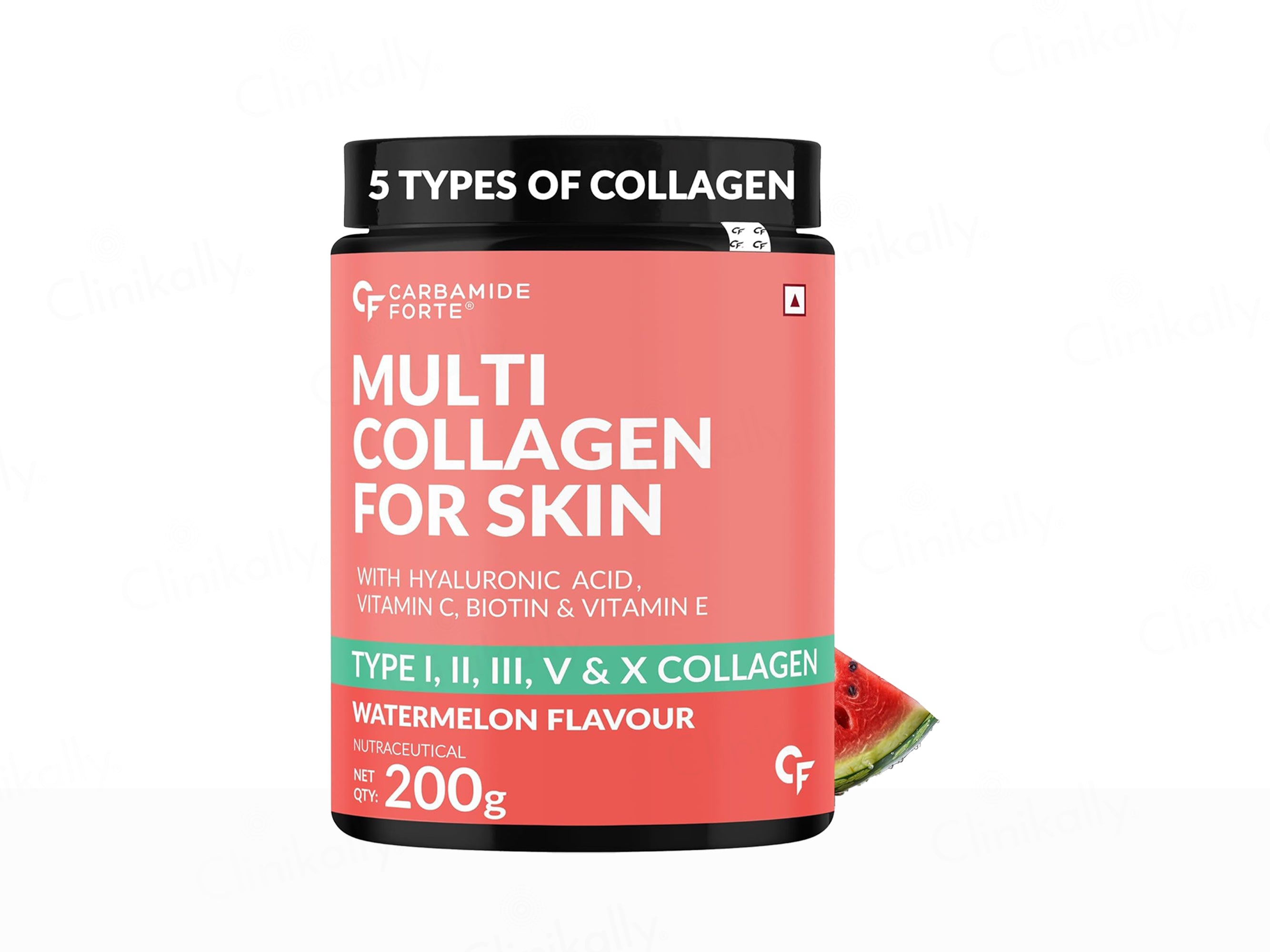 Carbamide Forte Multi Collagen Powder For Skin - Watermelon Flavor