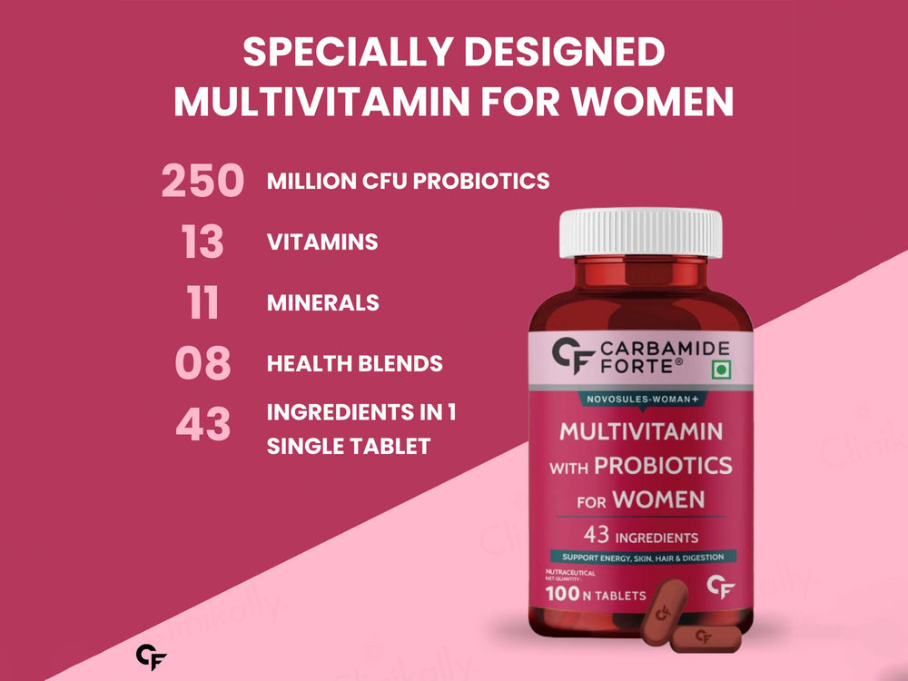 Carbamide Forte Multivitamin With Probiotics Tablet For Women
