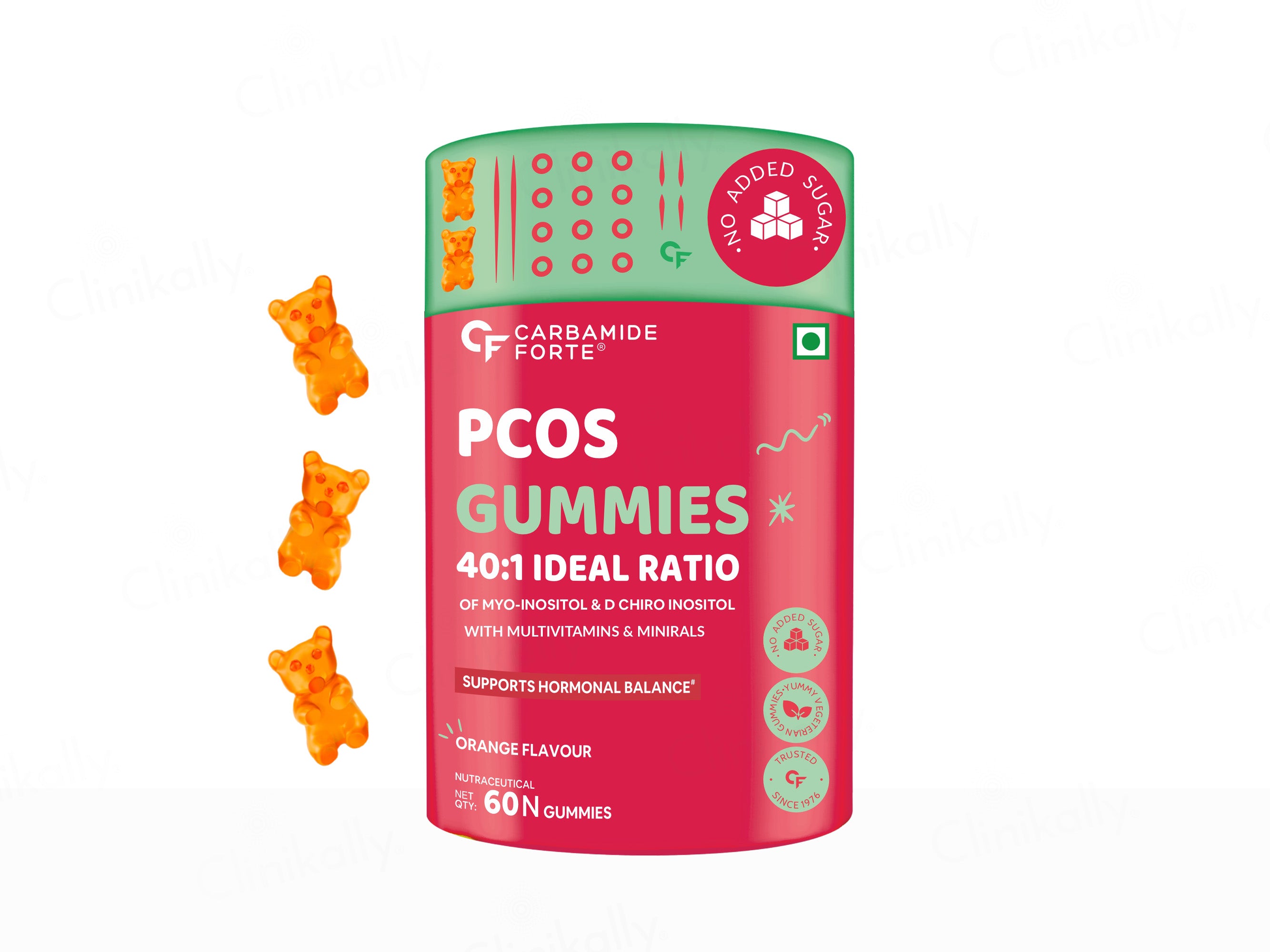 Carbamide Forte PCOS Nutraceutical Gummies - Orange Flavour