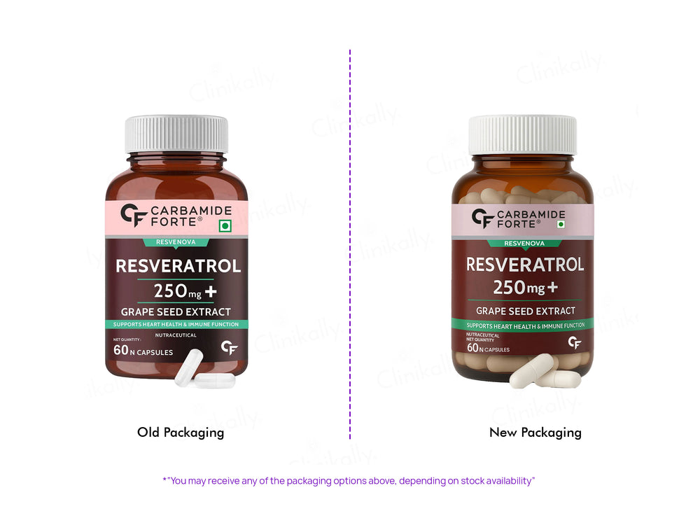 Carbamide Forte Resveratrol 250mg With Grape Seed Extract Capsule