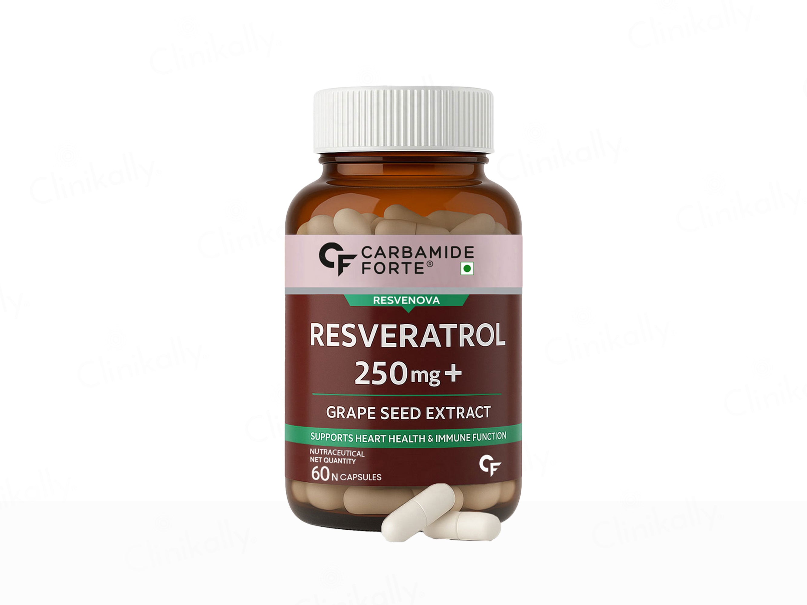 Carbamide Forte Resveratrol 250mg With Grape Seed Extract Capsule