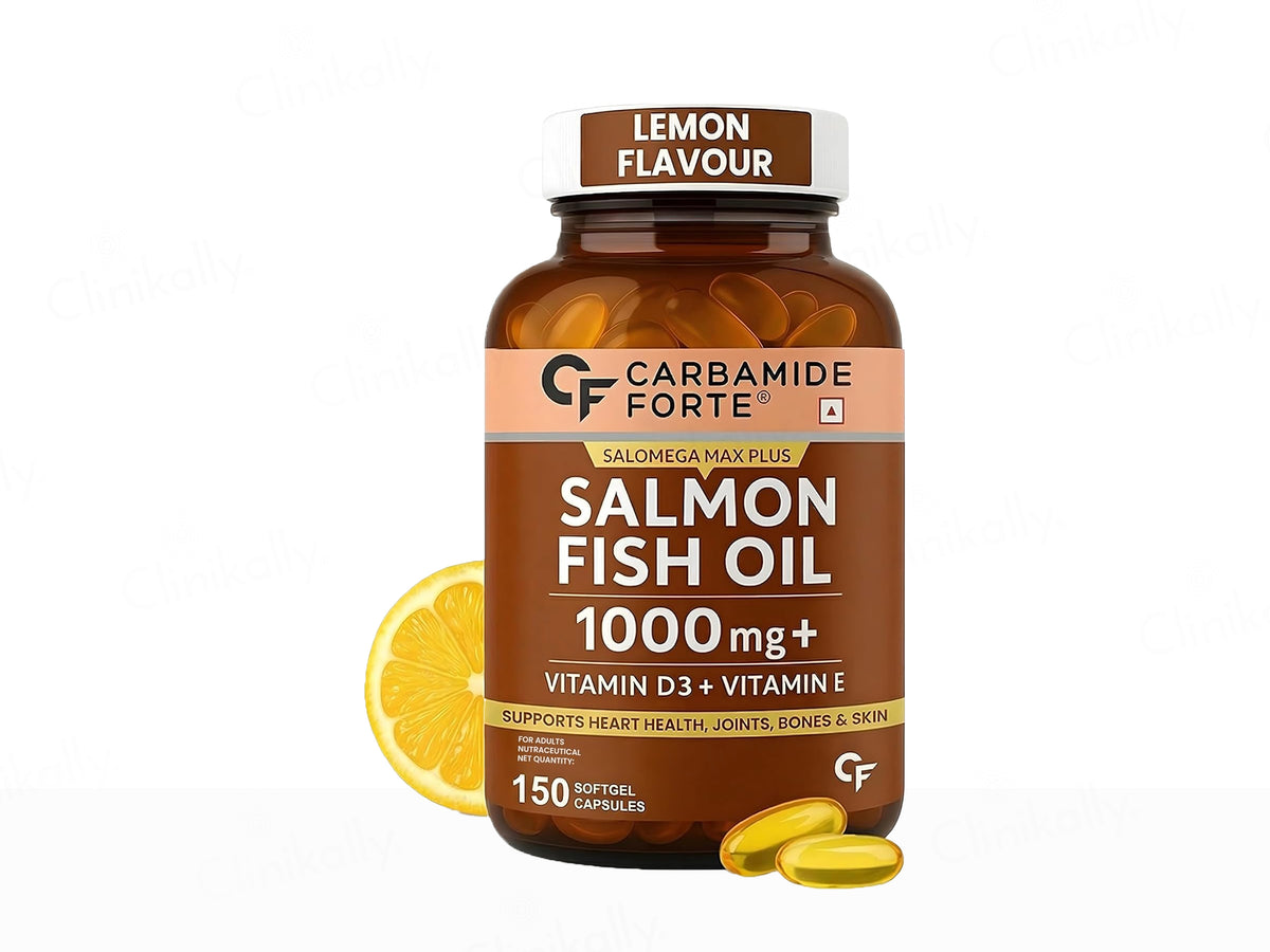 Carbamide Forte Salmon Fish Oil 1000mg With Vitamin D + Vitamin E Softgel Capsule