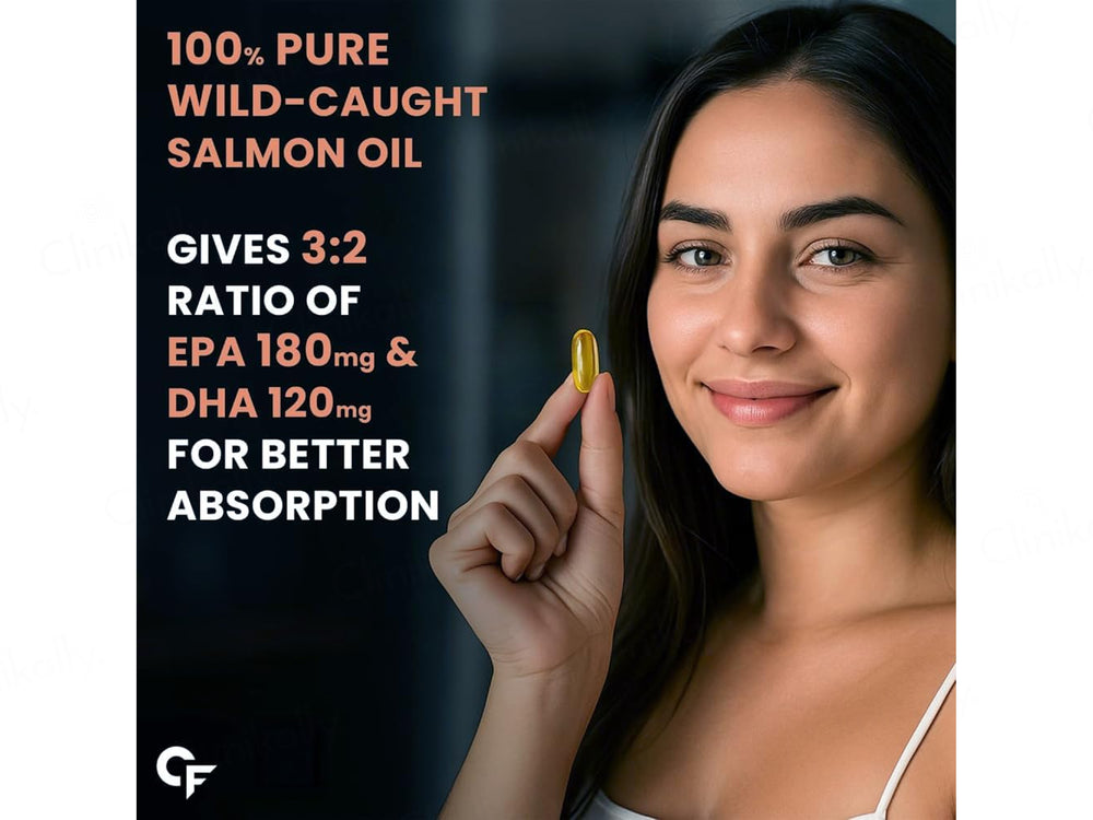 Carbamide Forte Salmon Fish Oil 1000mg With Vitamin D + Vitamin E Softgel Capsule