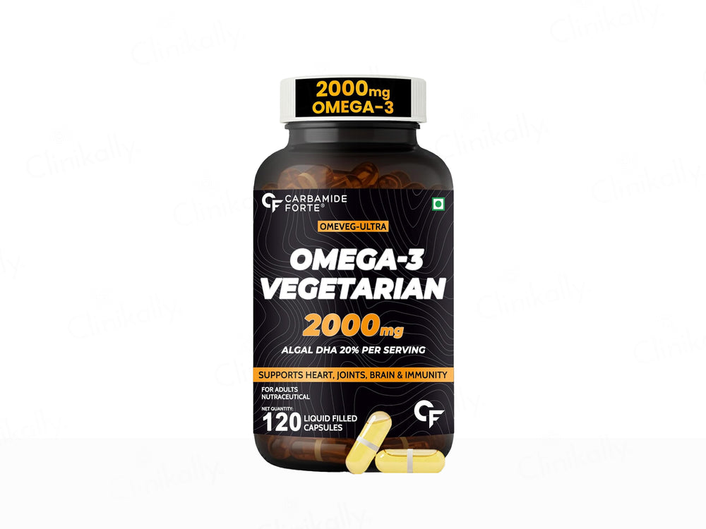 Carbamide Forte Vegetarian Omega-3 2000mg With Algal DHA 20% Liquid Filled Capsule