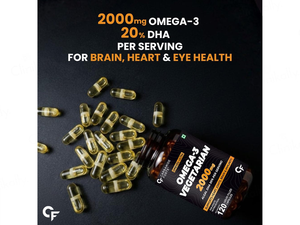 Carbamide Forte Vegetarian Omega-3 2000mg With Algal DHA 20% Liquid Filled Capsule