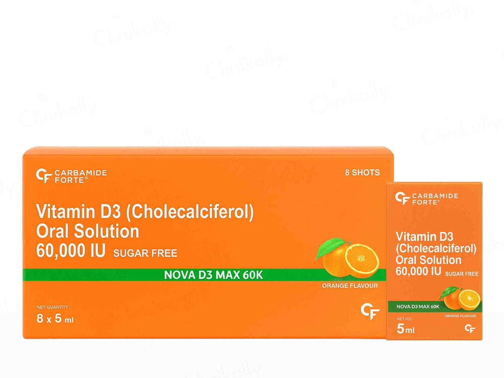 Carbamide Forte Vitamin D3 60000 IU Nano Shot Oral Solution - Orange Flavour