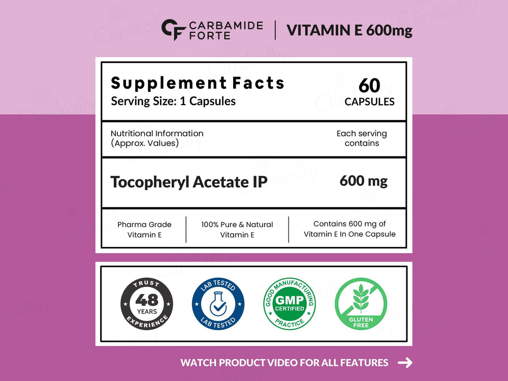 Carbamide Forte Vitamin E 600mg Capsule