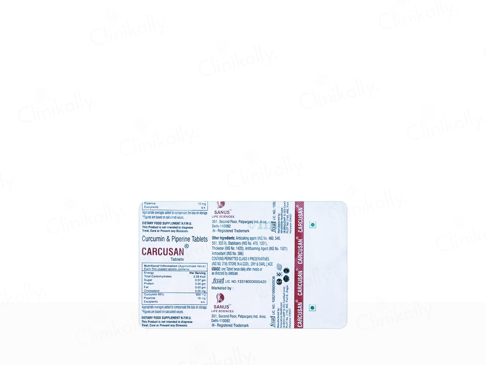 Carcusan Curcumin & Piperine Tablet