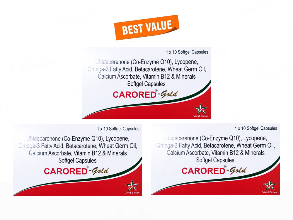 Carored-Gold Softgel Capsule