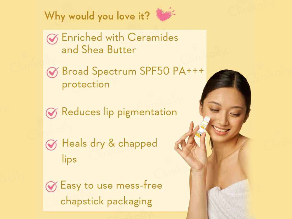 WishCare Ceramide Lip Balm - Natural SPF 50 PA+++