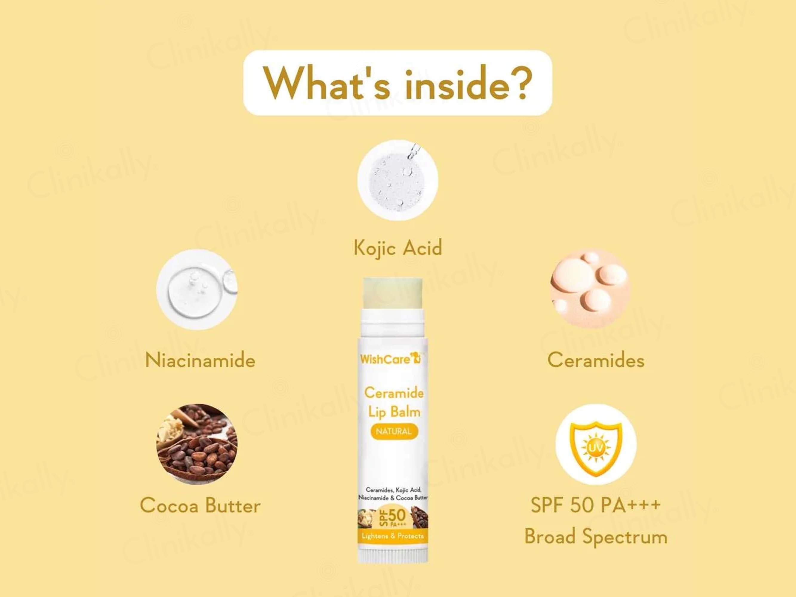 WishCare Ceramide Lip Balm - Natural SPF 50 PA+++